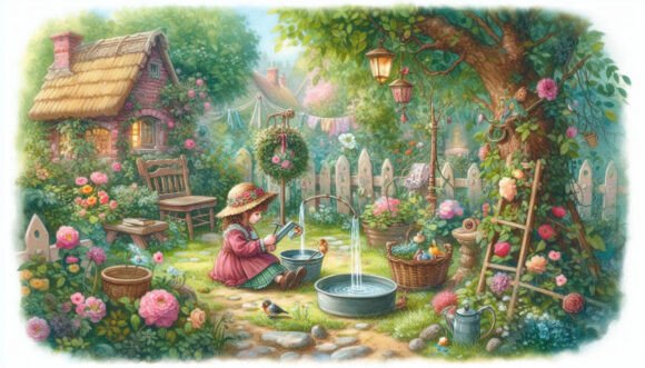Download 10 Innocent Garden Scene, Acrylic Effect - Premium Resources