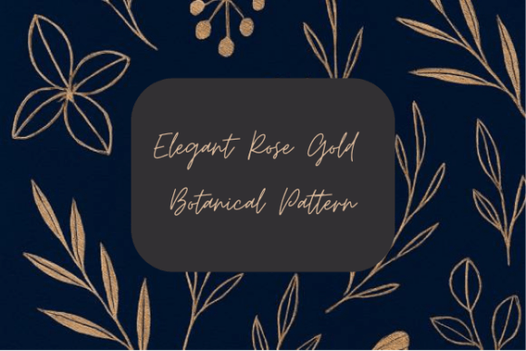 Download Elegant Rose Gold Botanical Pattern - Botanical pattern Collection