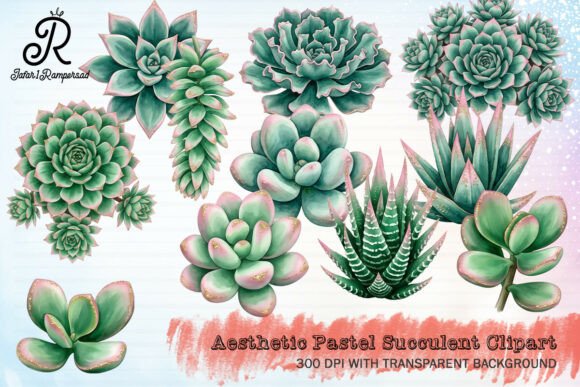 Download Aesthetic Pastel Succulent Clipart - Succulent clipart Collection