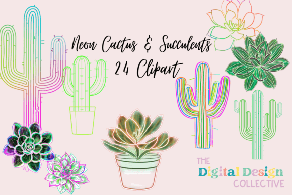 Download Neon Cactus &amp; Succulent Clipart - Succulent clipart Collection