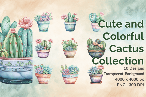 Download Watercolor Cactus &amp; Succulent Clipart - Succulent clipart Collection