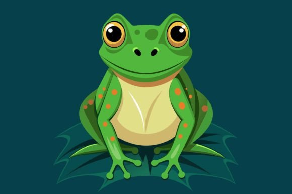 Download Beautiful Frog Vector,frog Illustration - Frog Collection