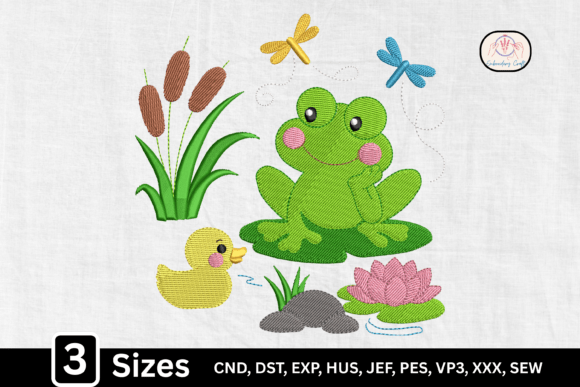 Download Kawaii Dragonfly Frog Pond - Frog Collection